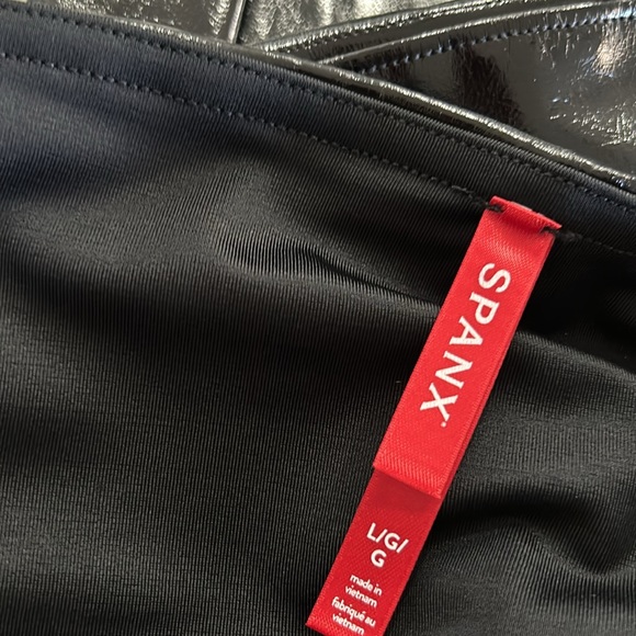 NWT Spanx Faux Leather High Shine Finish Stretch Leggings - Picture 8 of 9